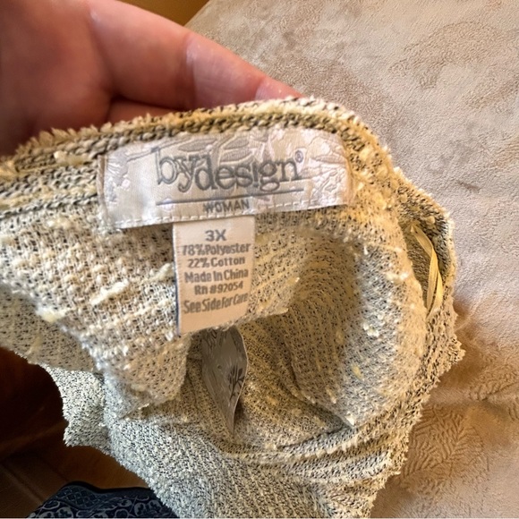 NWT by design cream gray long sleeve sweater Size 3X - Picture 8 of 11